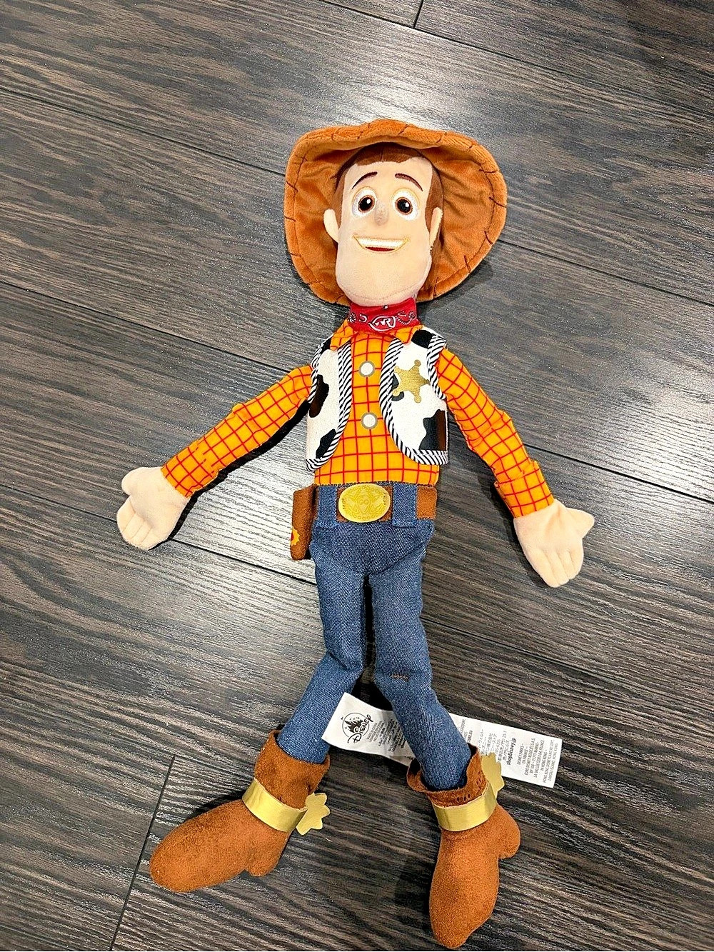 Disney Store Toy Story Sheriff Woody Plush Doll Orange & Blue